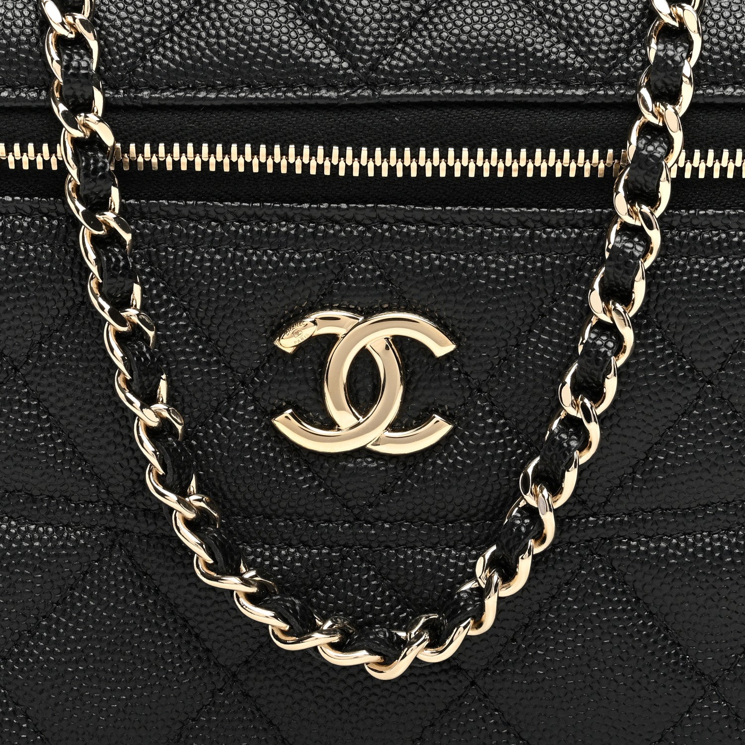 Chanel Caviar Quilted Trendy Handle Slim Vanity Black 8 of 11