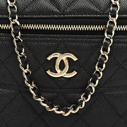 Chanel Caviar Quilted Trendy Handle Slim Vanity Black 8 of 11