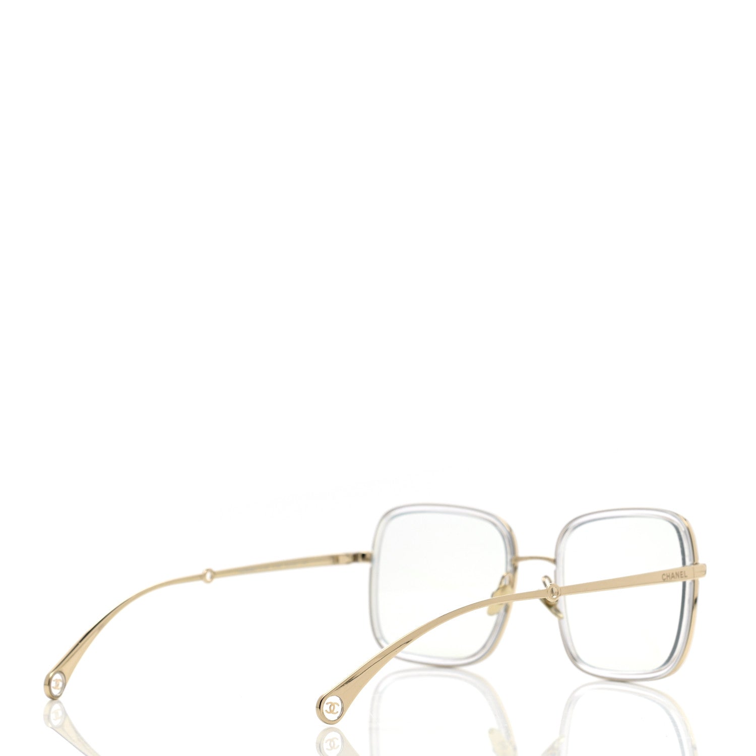 Chanel Square Removable Pearl Chain Eyeglasses 2195 Silver 4 of 9