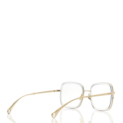 Chanel Square Removable Pearl Chain Eyeglasses 2195 Silver 4 of 9