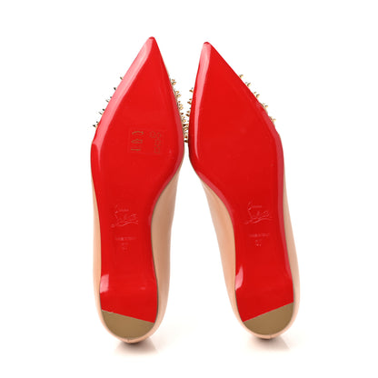 Christian Louboutin Kid Bareta Flats 37 Nude Light Gold 6 of 7