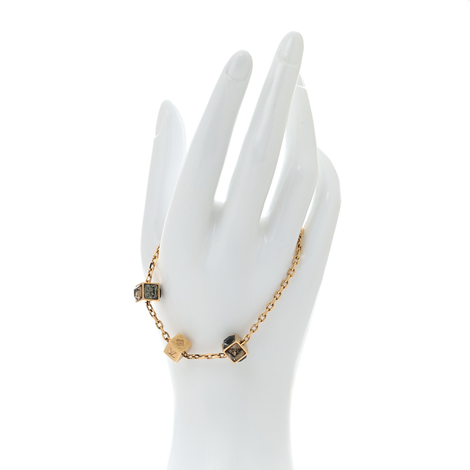 Louis Vuitton Swarovski Gamble Bracelet Gold 2 of 6