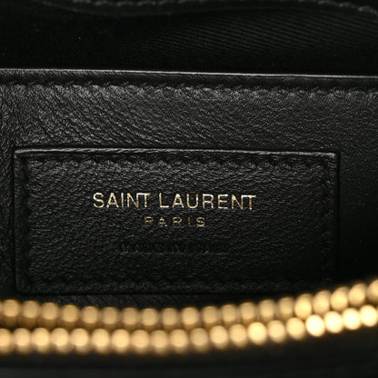 Saint Laurent Calfskin Y Quilted Monogram Small Loulou Chain Satchel Black 7 of 10