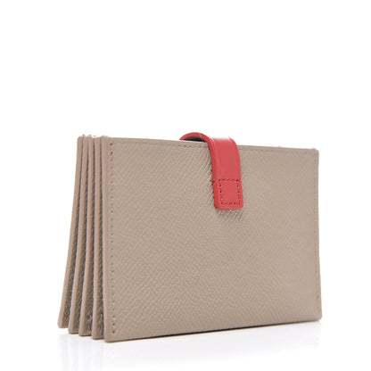 Celine Grained Shiny Calfskin Accordion Card Holder Light Taupe 2 of 6