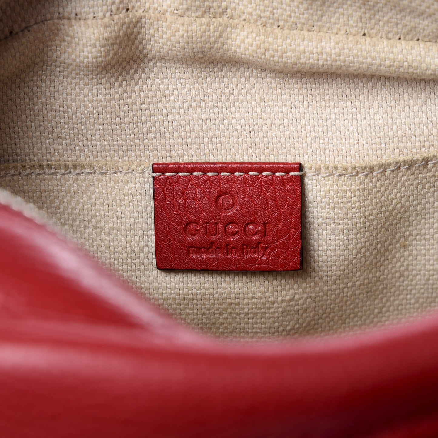 Pebbled Calfskin Small Soho Disco Bag Tabasco Red