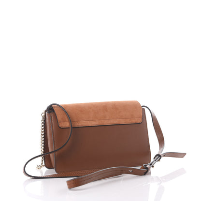 Chloe Suede Calfskin Small Faye Shoulder Bag Tobacco 2 of 9