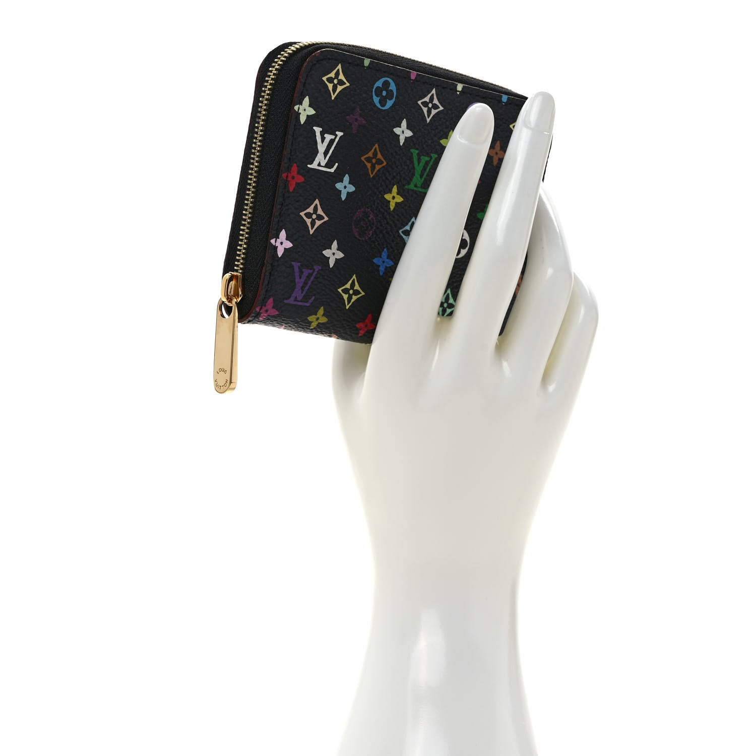 Louis Vuitton Monogram Multicolor Zippy Coin Purse Black Violet 2 of 6