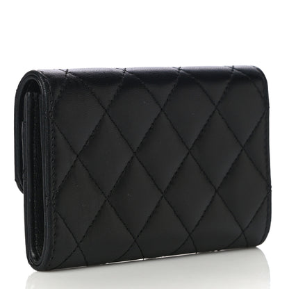 Chanel Lambskin Quilted Flap Card Holder Black 3 of 13