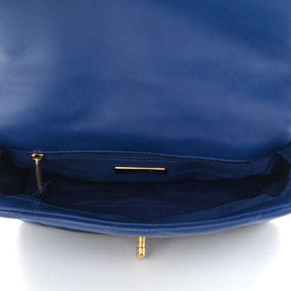 Chanel Goatskin Quilted Medium Chanel 19 Flap Dark Blue 5 of 11