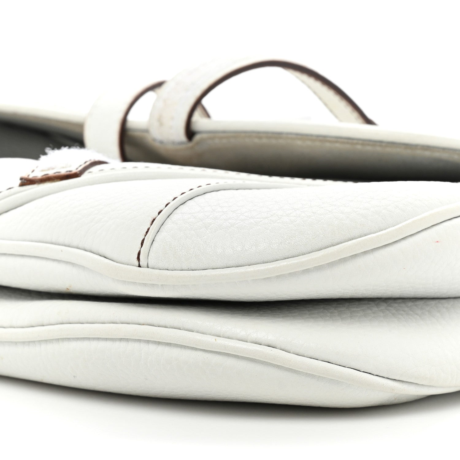 Christian Dior Calfskin Double Saddle Bag White 8 of 20