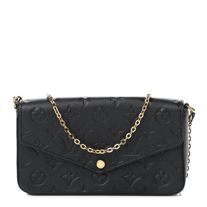 Louis Vuitton Empreinte Pochette Felicie Chain Wallet Black 1 of 9