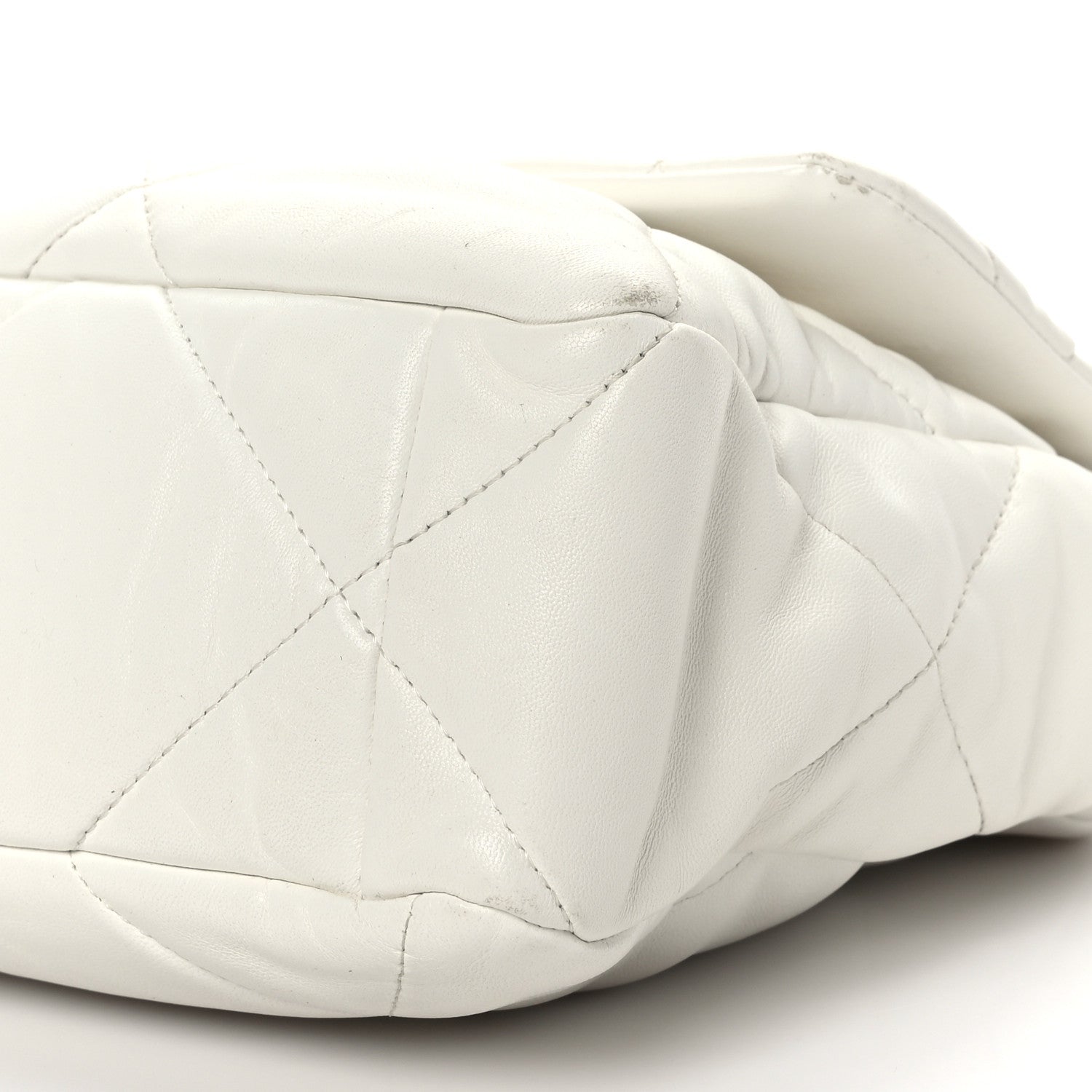 Chanel Lambskin Quilted Large Chanel 19 Flap White 9 of 9