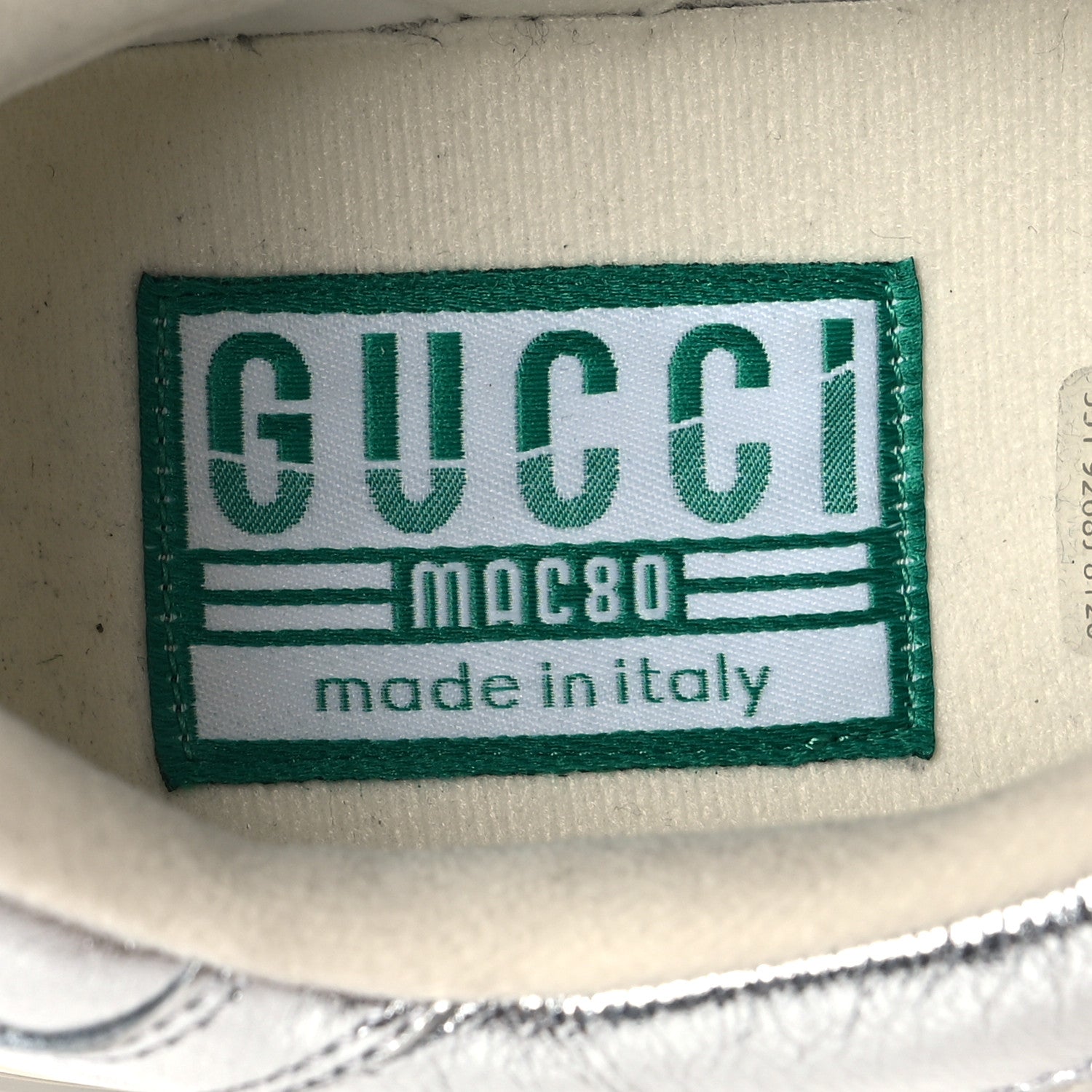 Gucci Metallic Nappa MAC80 Womens Sneakers 39 Silver 8 of 8