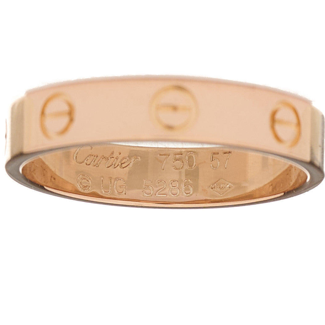 Cartier 18K Pink Gold 3.5mm LOVE Wedding Band Ring 57 7.75 4 of 4