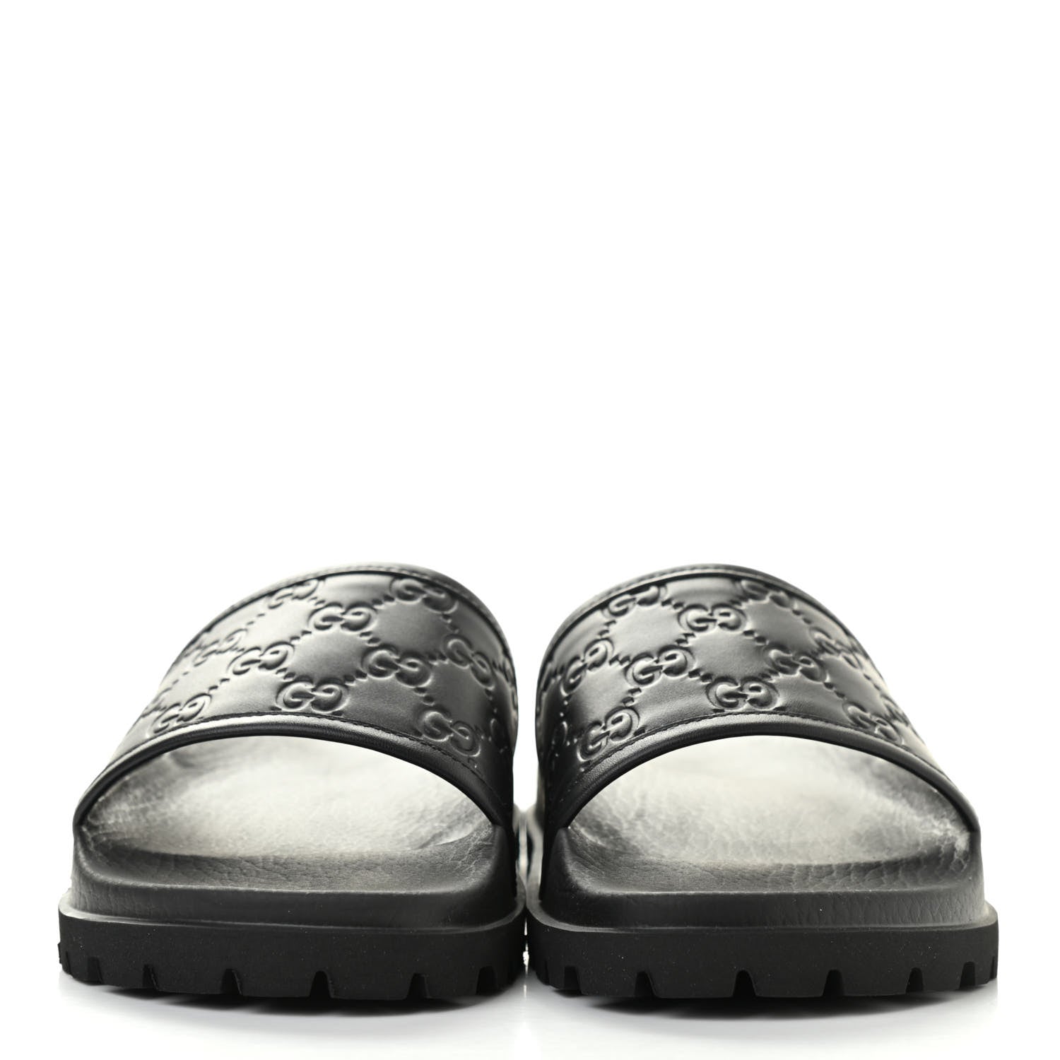 Gucci Guccissima Mens Lug Sole Slide Sandals 6 Black 3 of 14