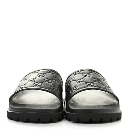 Gucci Guccissima Mens Lug Sole Slide Sandals 6 Black 3 of 14