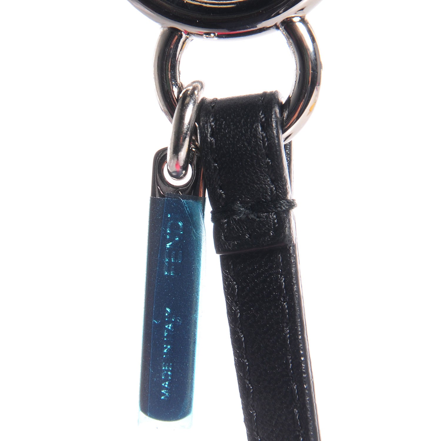 Fendi Fox Mink Goat Fur Nappa Karlito Bag Charm Black White Rosa 6 of 10