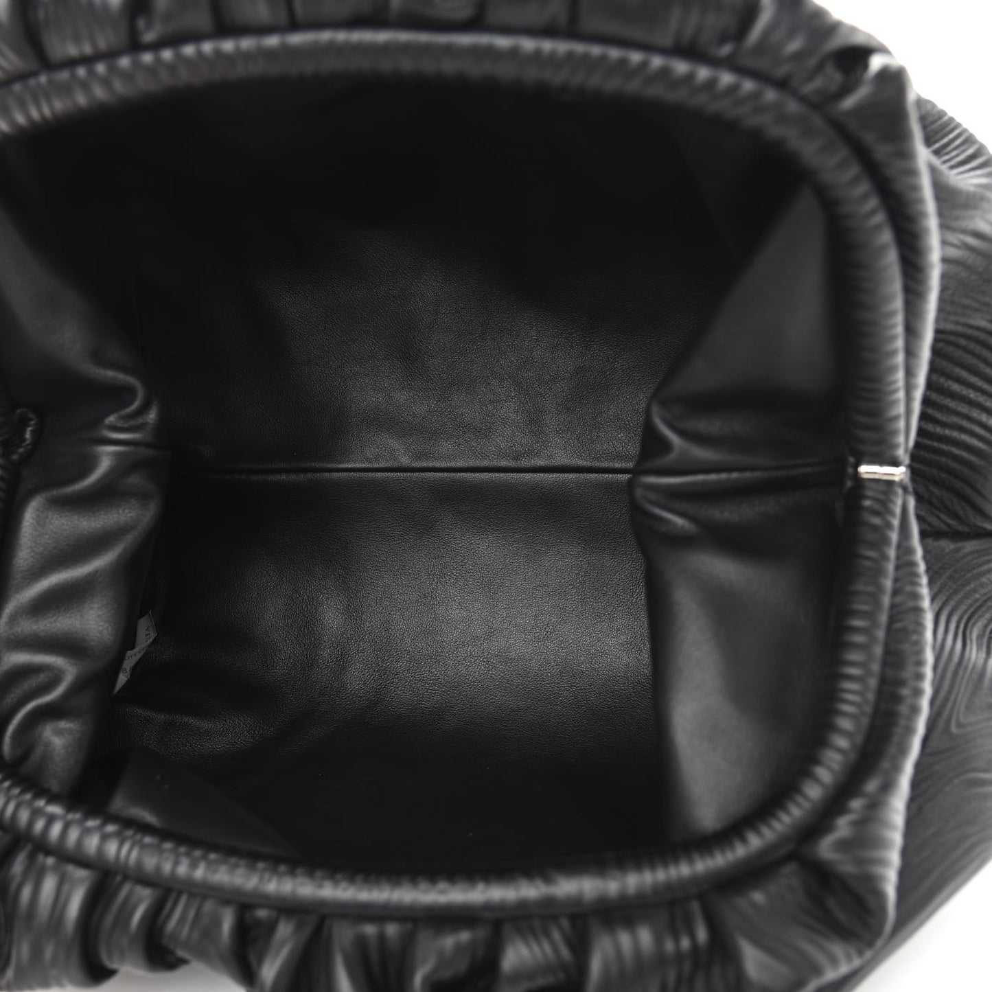 Bark Calfskin Embossed The Pouch Oversized Clutch Black