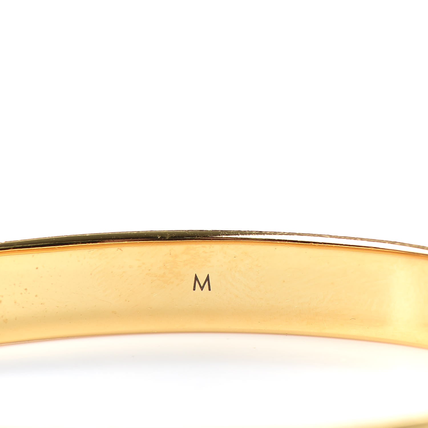 Louis Vuitton Brass Monogram Nanogram Cuff M Gold 5 of 6