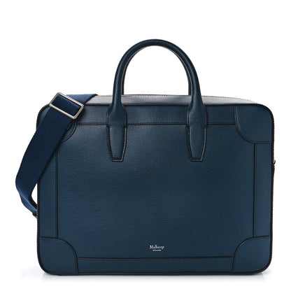 Mulberry Small Classic Grain Calfskin Belgrave Single Document Holder Deep Sea 1 of 8