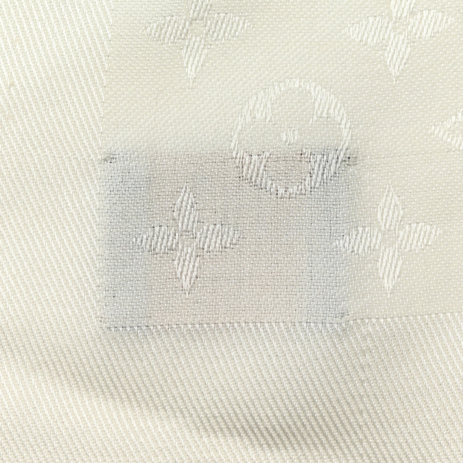 Louis Vuitton Silk Wool Embellished Poppygram Shawl White 4 of 4