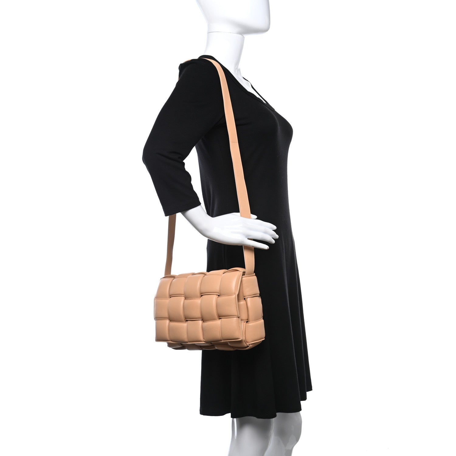 Bottega Veneta Nappa Maxi Intreccio Padded Cassette Crossbody Bag Almond 2 of 12