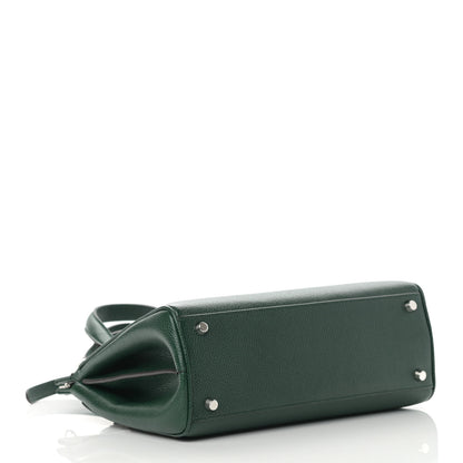 Gucci Posillipo Grain Calfskin Small Zumi Top Handle Bag Vintage Green 4 of 11