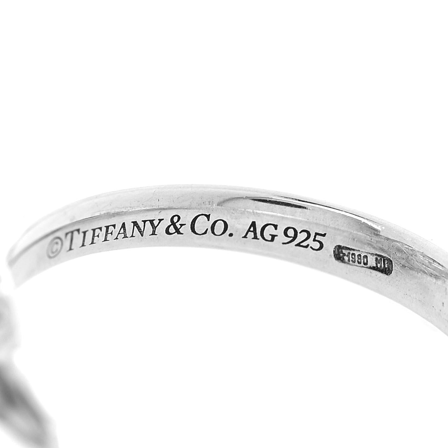 Tiffany Sterling Silver Amethyst Sparklers Octagonal Cocktail Ring 47 4 5 of 6