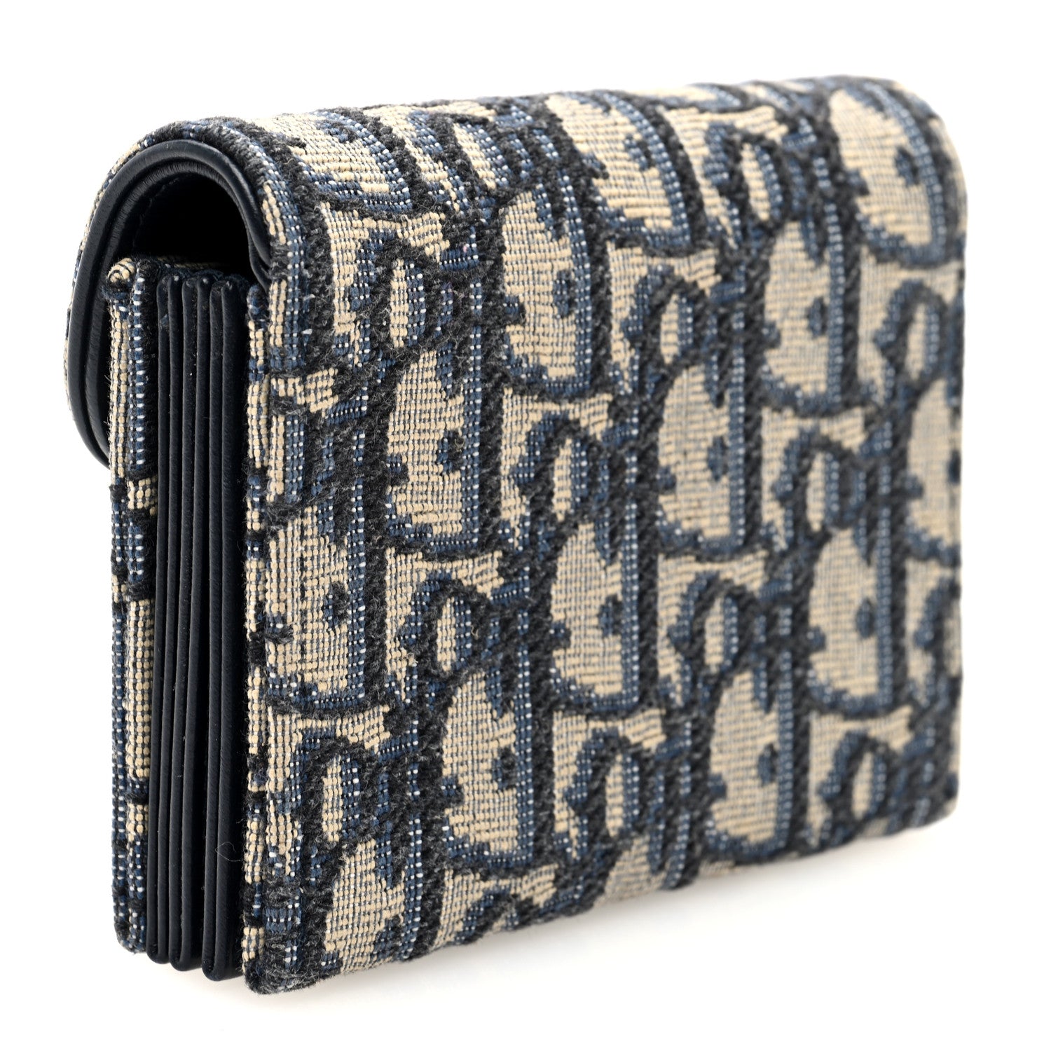 Christian Dior Oblique Saddle 5-Gusset Card Holder Blue 3 of 6