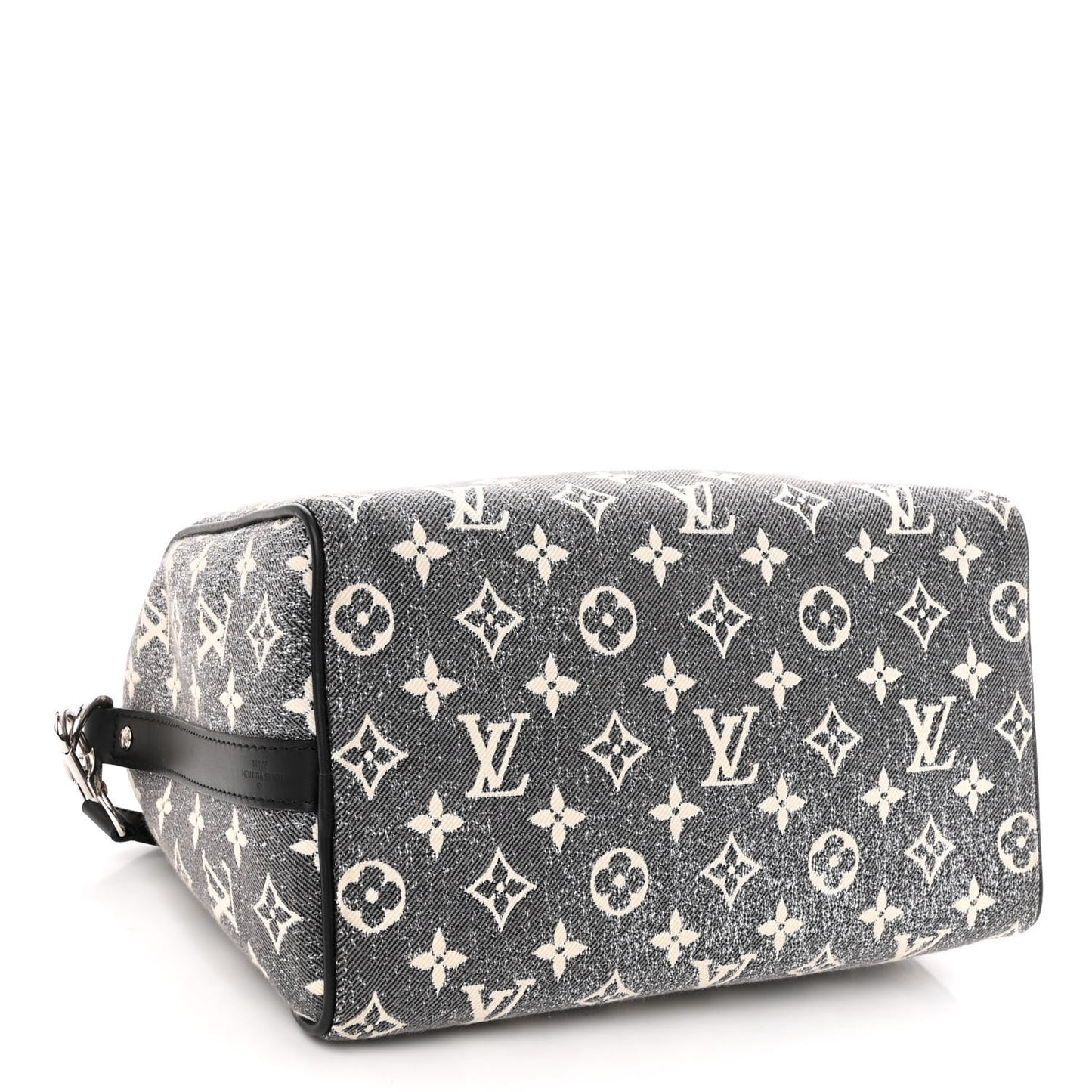 Denim Monogram Jacquard Speedy Bandouliere 25 Black