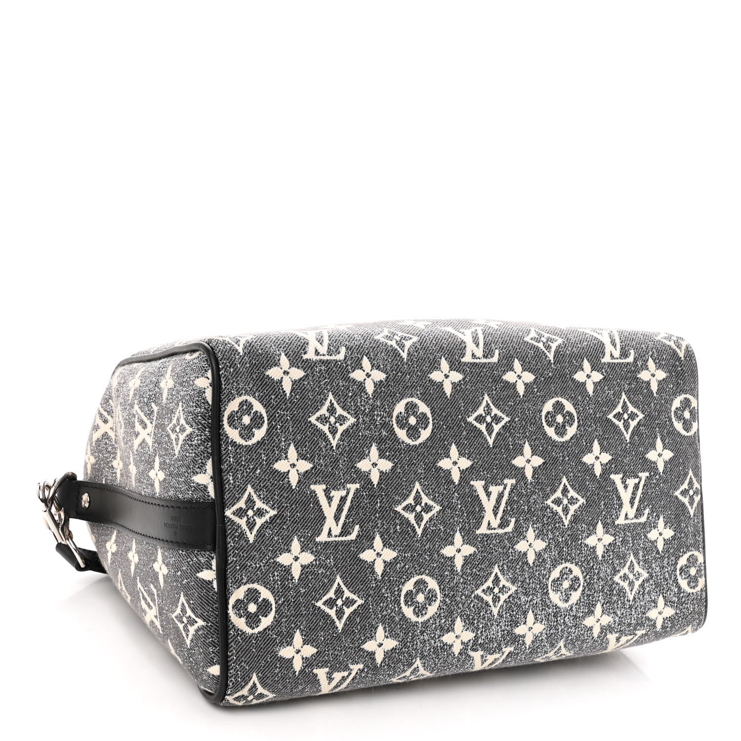 Louis Vuitton Denim Monogram Jacquard Speedy Bandouliere 25 Black 4 of 10