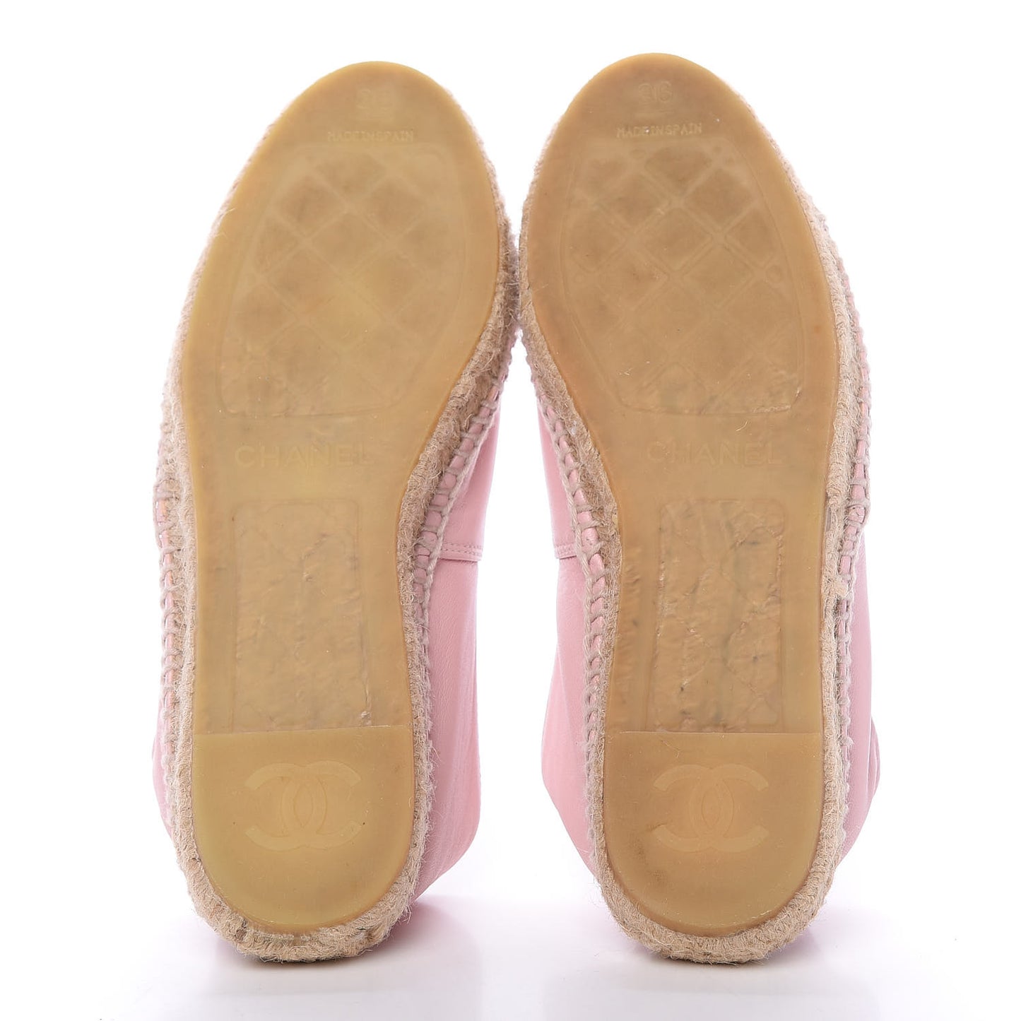 Lambskin CC Espadrilles 36 Light Pink