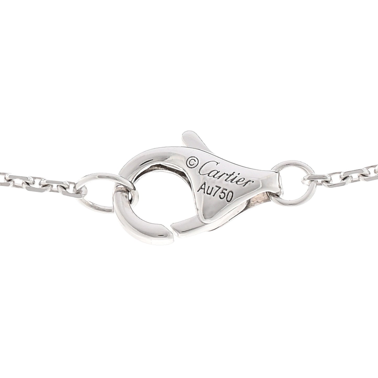 18K White Gold Diamond XS Amulette de Cartier Pendant Necklace