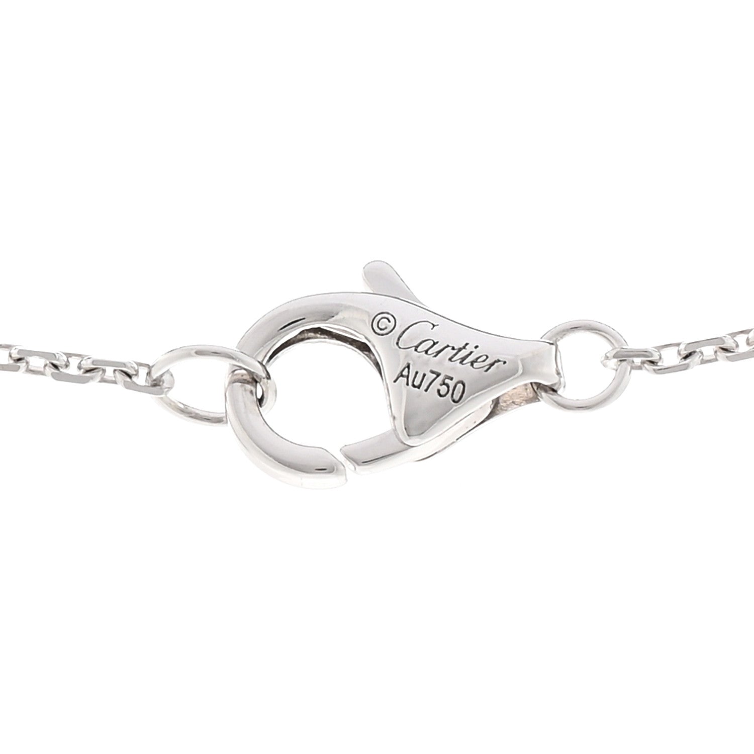 Cartier 18K White Gold Diamond XS Amulette de Cartier Pendant Necklace 4 of 5