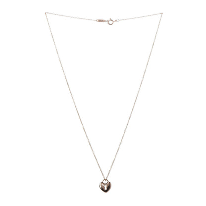 Tiffany 18K Rose Gold Mini Heart Lock Pendant Necklace 3 of 8