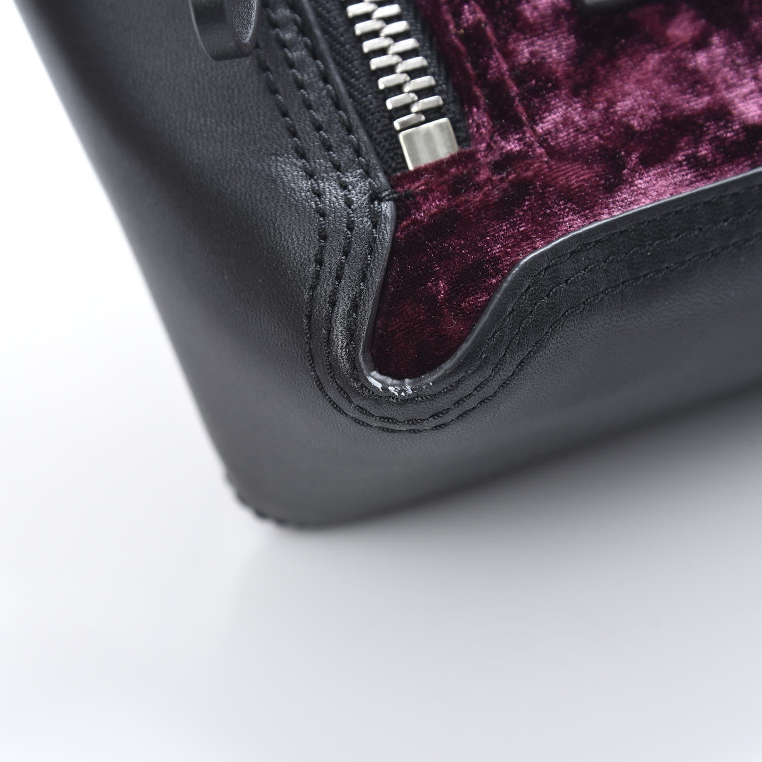 3.1 Phillip Lim 3.1 Textured Calfskin Velvet Mini Pashli Satchel Black Bordeaux 13 of 13