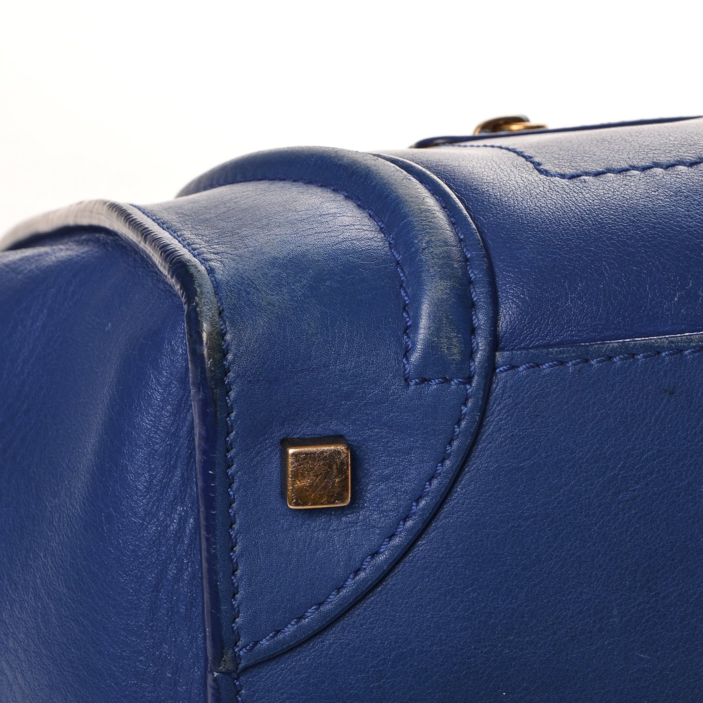 Smooth Calfskin Mini Luggage Electric Blue