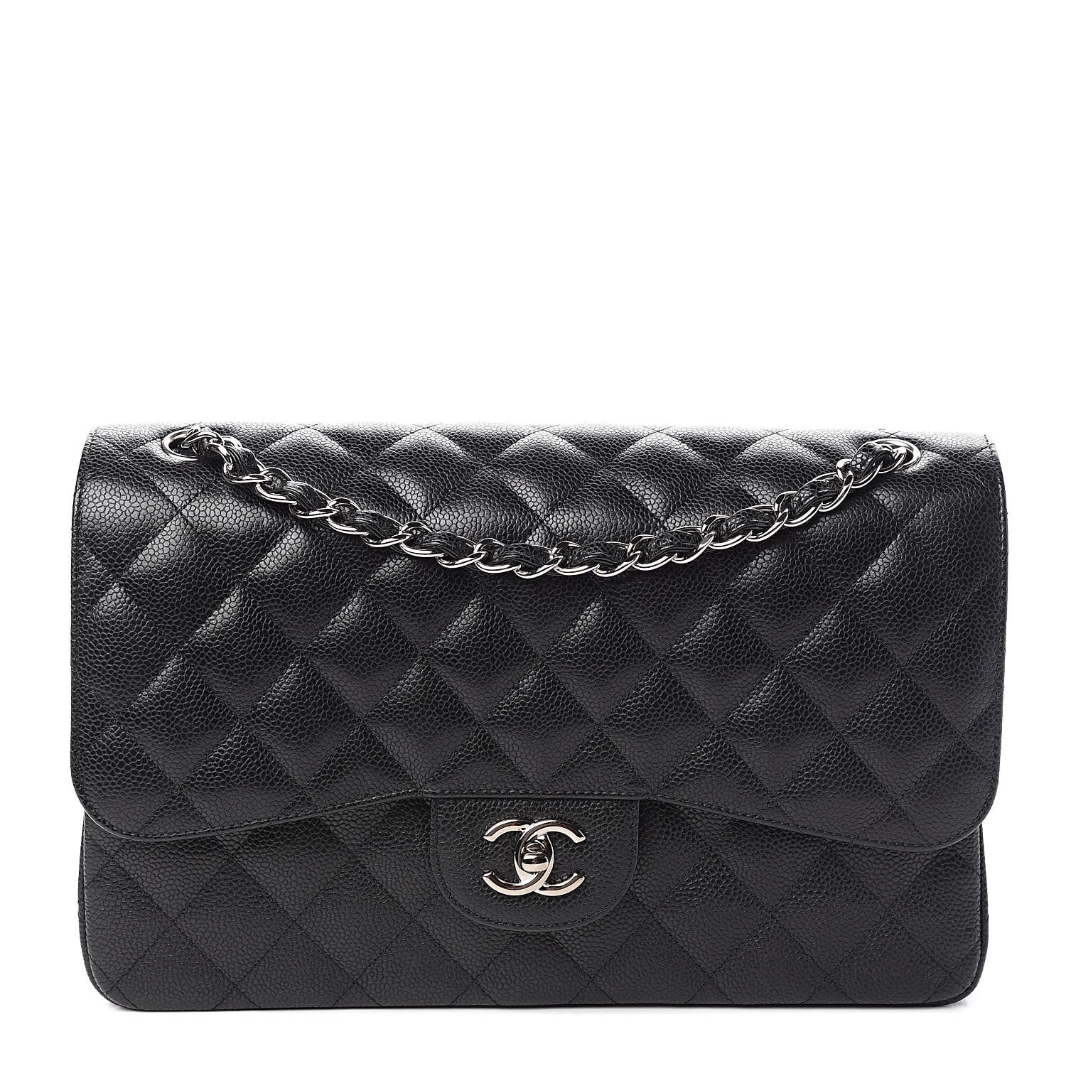 Chanel Caviar Quilted Jumbo Double Flap Black 1 of 11