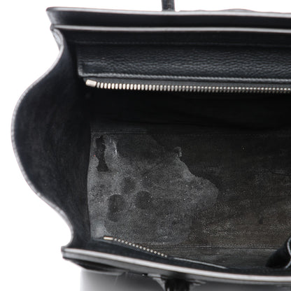 Celine Drummed Calfskin Micro Luggage Black 6 of 10