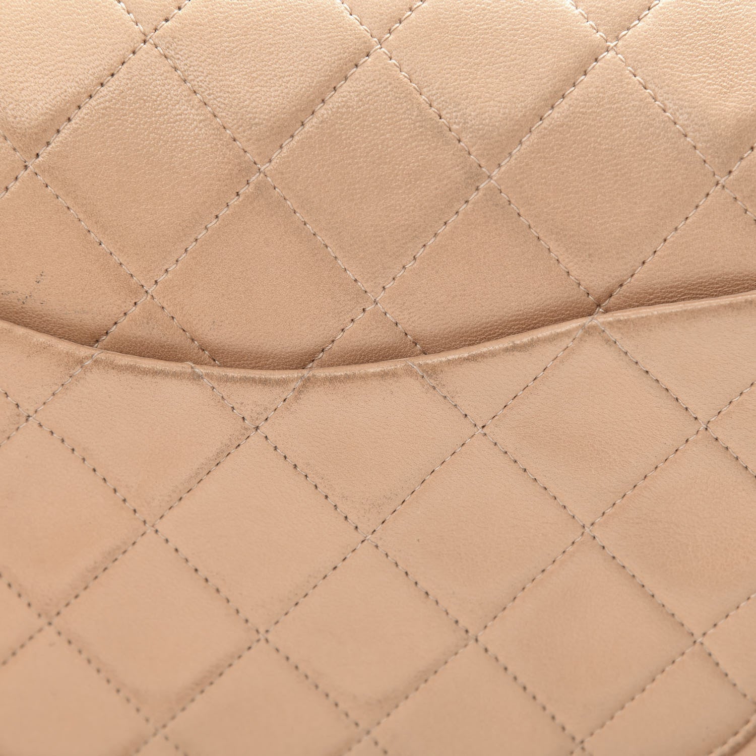 Chanel Lambskin Quilted Medium Double Flap Beige 15 of 15