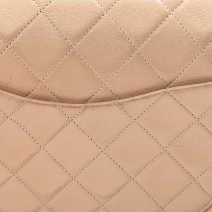 Chanel Lambskin Quilted Medium Double Flap Beige 15 of 15