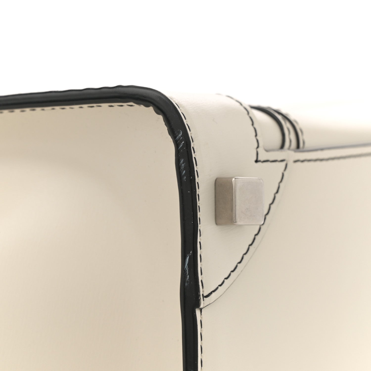 Celine Satin Calfskin Micro Debossed Luggage White 13 of 15