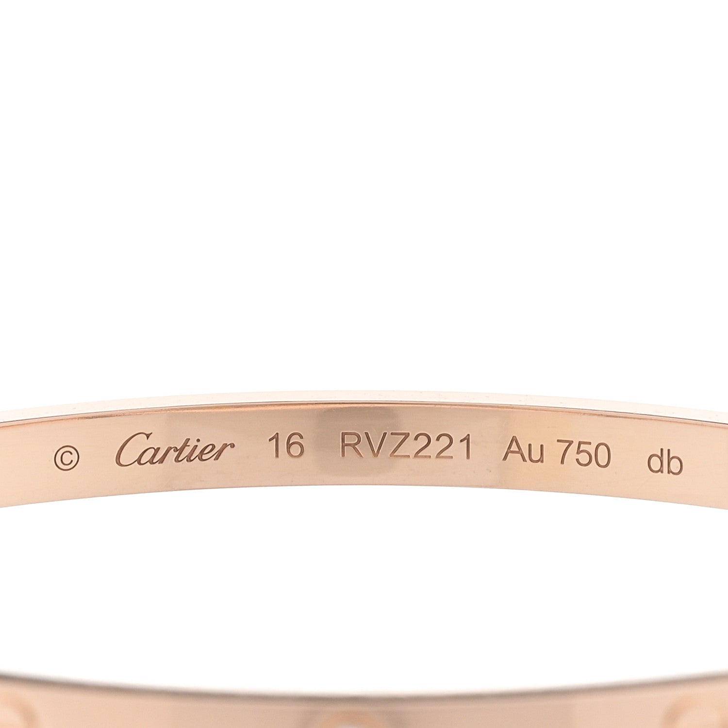 Cartier 18K Pink Gold 6 Diamond Small LOVE Bracelet 16 3 of 3