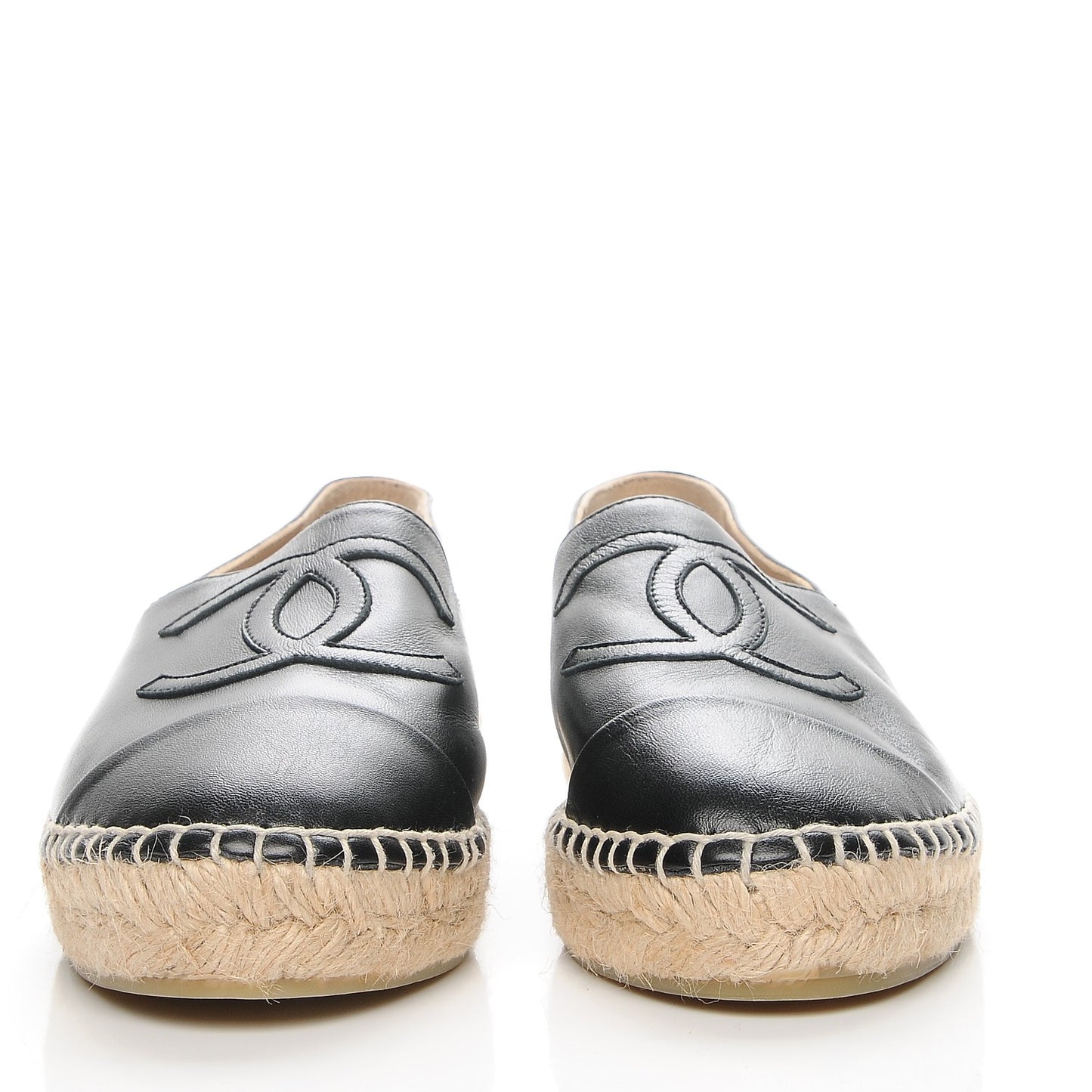 Lambskin CC Espadrilles 38 Black