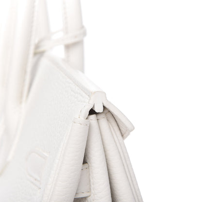 Hermes Taurillon Clemence Birkin 35 White 10 of 11