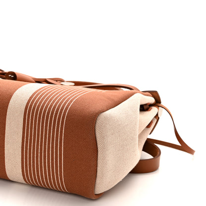 Hermes Vache Hunter Toile H Vibration Herbag Zip Retourne 31 PM Fauve Ecru Beige 7 of 12