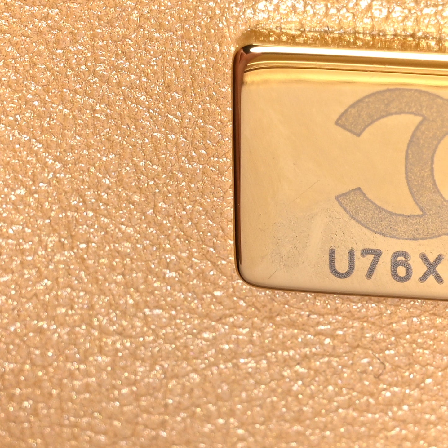 Metallic Woven Fabric Mini Rectangular Flap Gold
