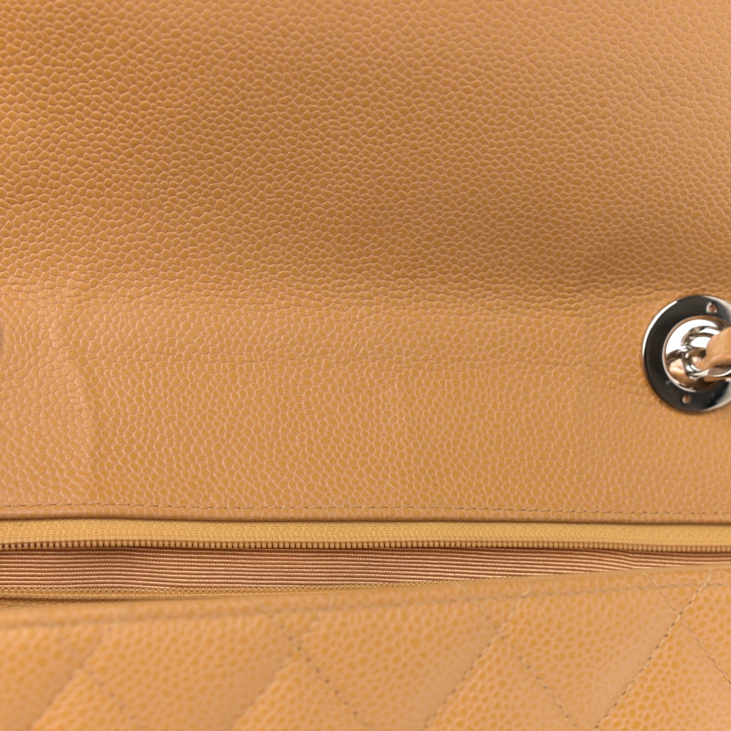 Chanel Caviar Quilted Jumbo Single Flap Beige 13 of 16