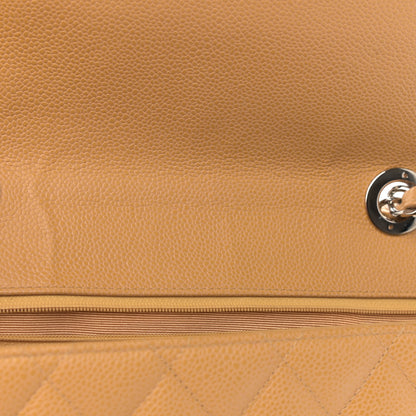 Chanel Caviar Quilted Jumbo Single Flap Beige 13 of 16