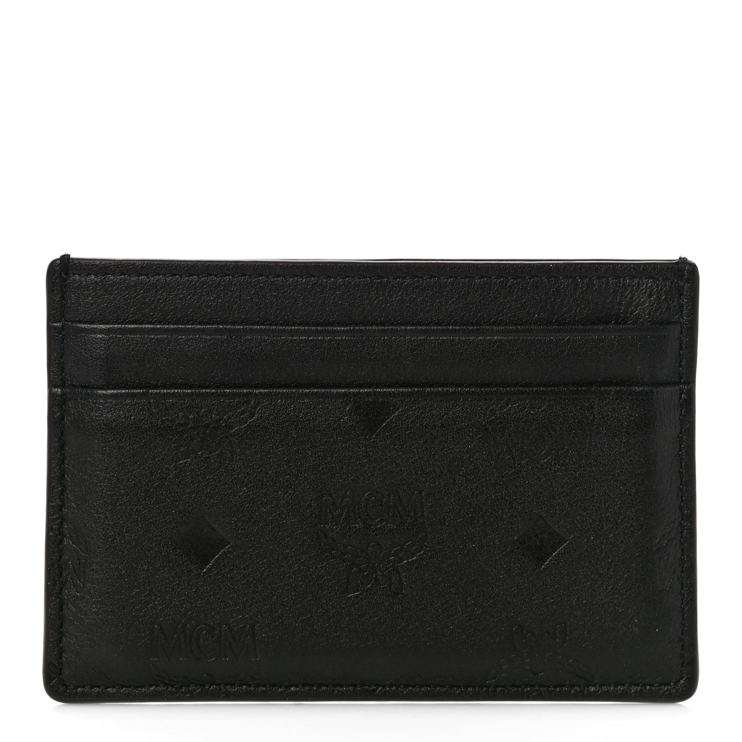 Calfskin Ottomar Monogram Mini Card Case Black